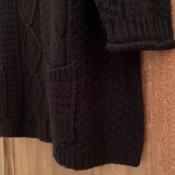 Dex Clothing 3/4 Sleeve Black Cable Sweater Size Medium - Picture 8 of 11